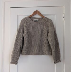 L'Envers PAOLA Irish Cable Sweater in Merino Wool